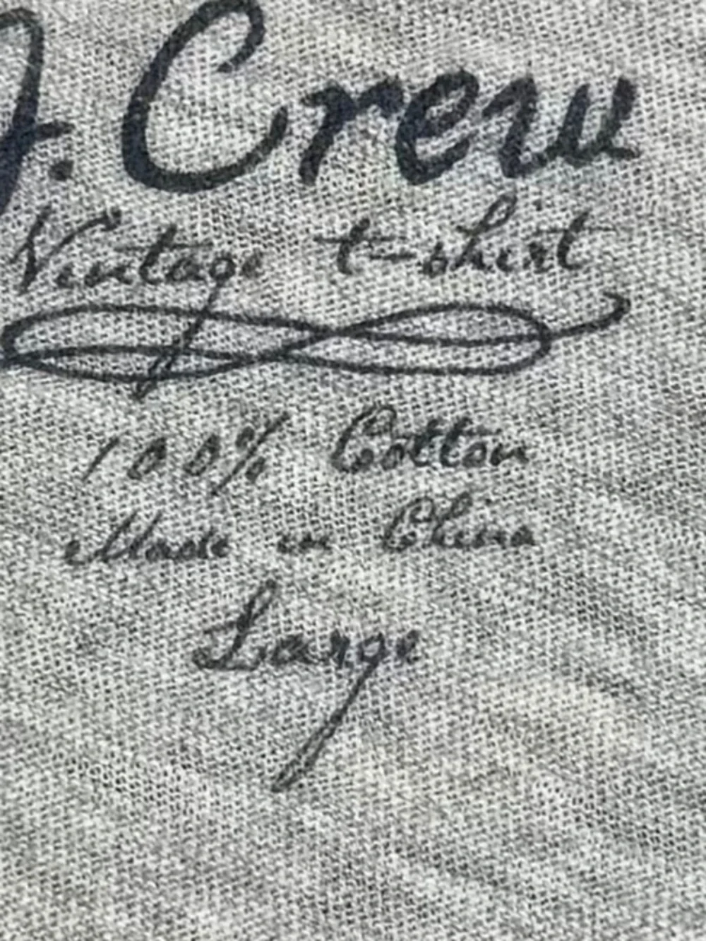 J. Crew Vintage Crew/V-Neck Short Sleeve T-Shirts Cotton Bundle Grey Men's Large